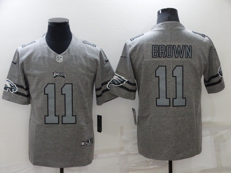 Men Philadelphia Eagles 11 Brown Grey 2022 Nike Limited Vapor Untouchable NFL Jersey